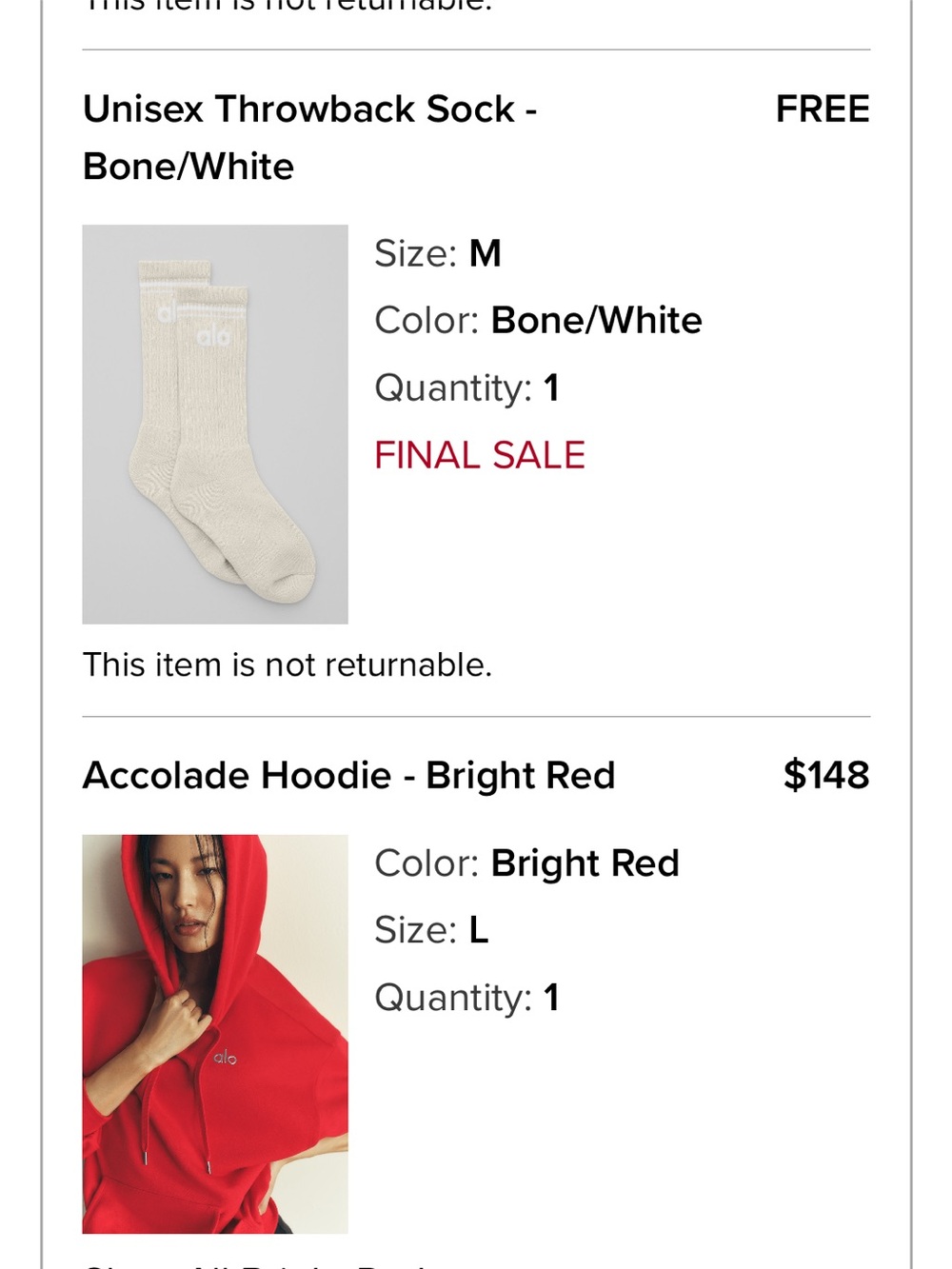 ALO Yoga Woman’s  Crewneck Hoodie in Bright Red - Picture 5 of 6